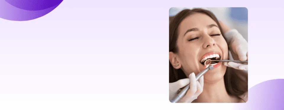 Dentista cuidando do sorriso